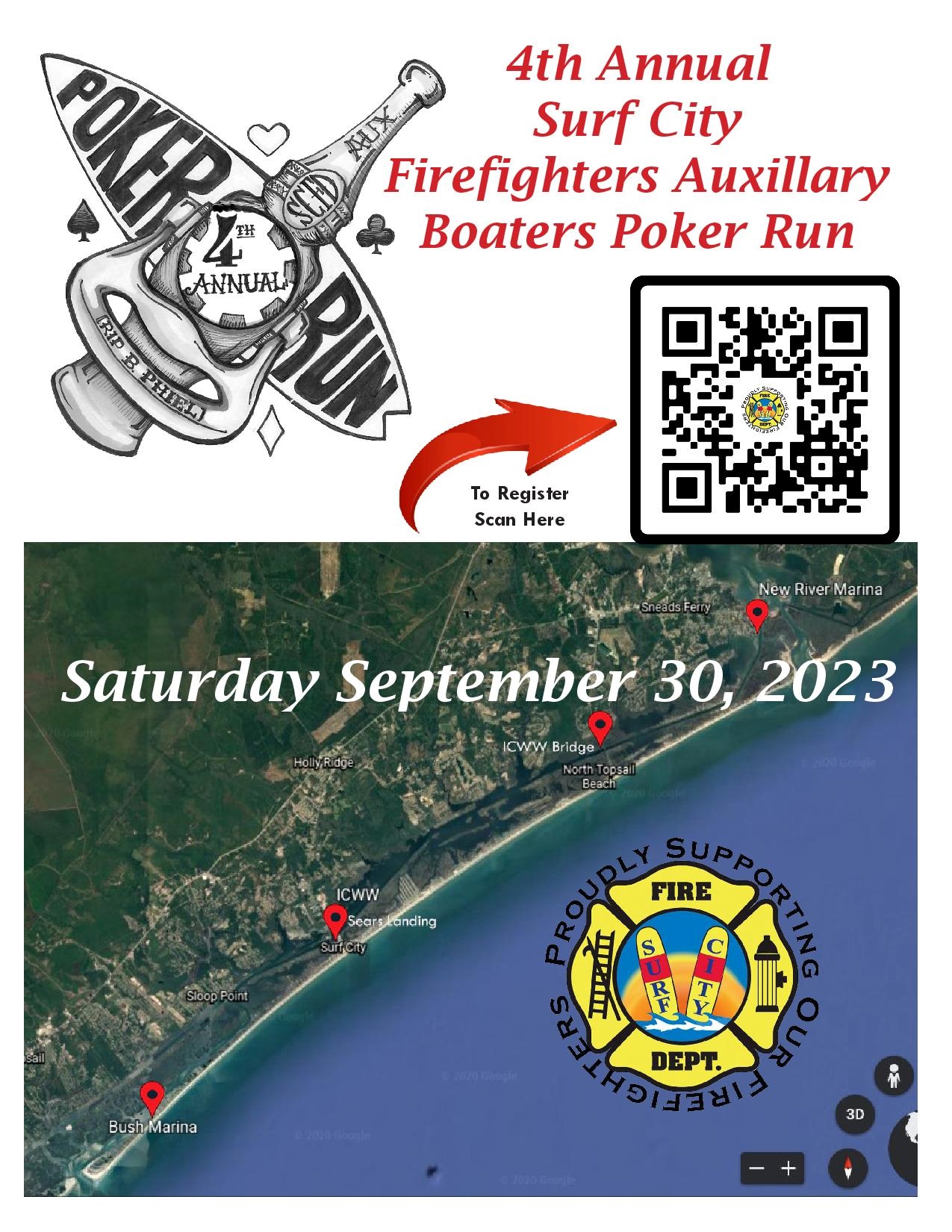 Surf City Firefighters Auxillary 4th Annual Poker Run Fundraiser